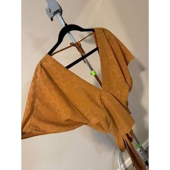 Women's Current Air Brown Wrap Top - Size S - Picture 5 of 6